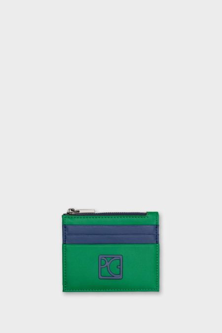 Men Avocado Card Holders And Coin Purses Purificacion Garci Pg Cube Zipped Card Holder