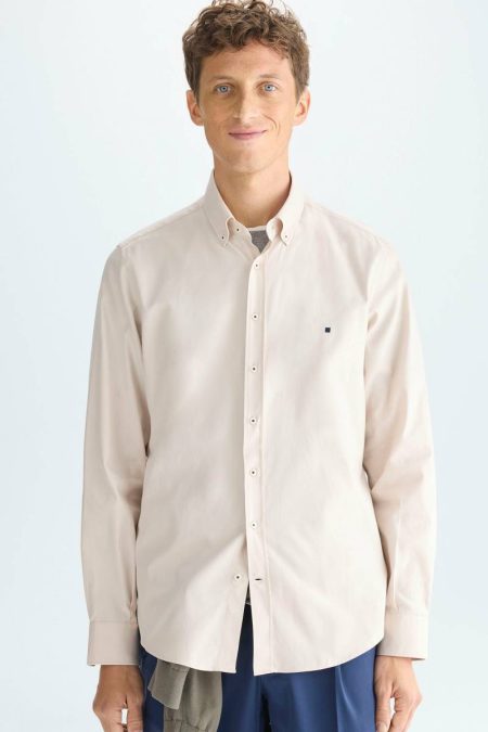 Men Beige Purificacion Garci Shirts Twill Shirt