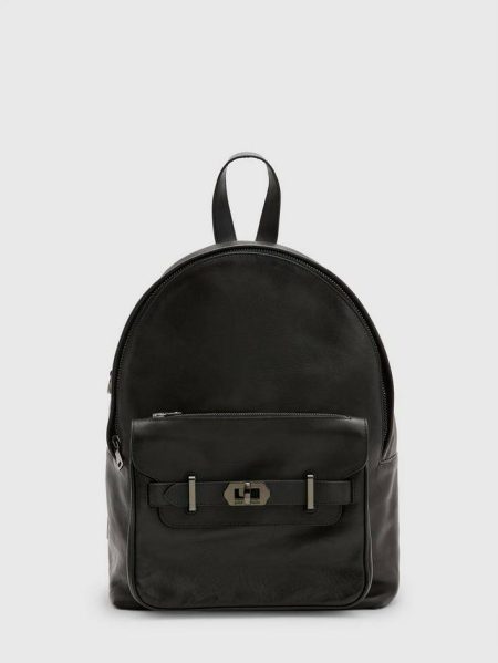 Men Black Backpack John Varvatos Leather Bags