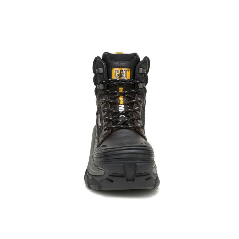 Men Black Boots Cat Men's Invader Max Waterproof Composite Toe Work Boot - Image 3