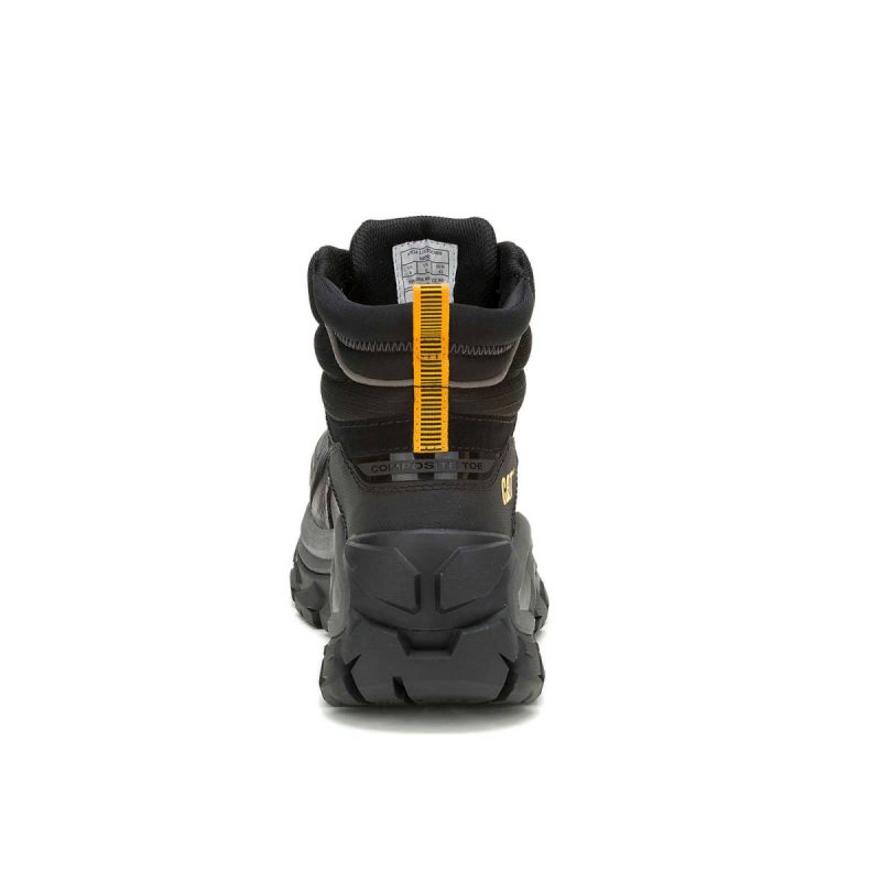 Men Black Boots Cat Men's Invader Max Waterproof Composite Toe Work Boot - Image 5