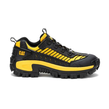 Men Black/Cat Yellow Shoes Men's Invader Mecha Composite Toe Work Shoe Cat