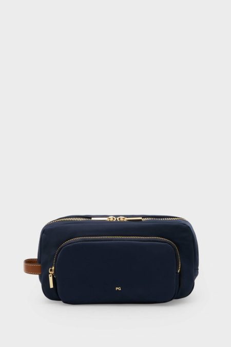 Men Blue Purificacion Garci Nylon Wash Bag Pouches And Wash Bags