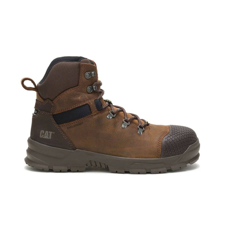 Men Boots Men's Accomplice X Waterproof Steel Toe Work Boot Real Brown Cat