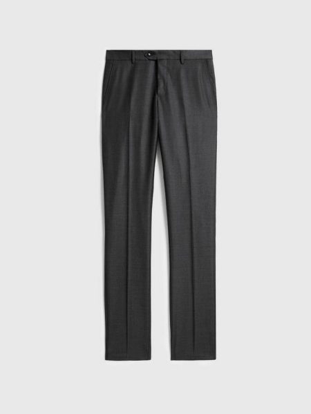 Men Carbon Grey Austin Dress Pants Dress Pants John Varvatos