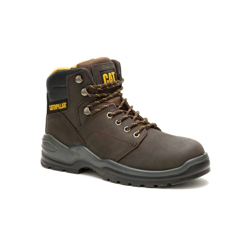 Men Cat Boots Brown Men's Striver Work Boot - Image 2