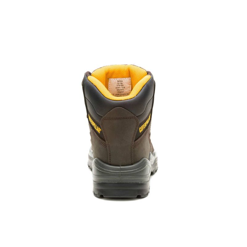 Men Cat Boots Brown Men's Striver Work Boot - Image 5