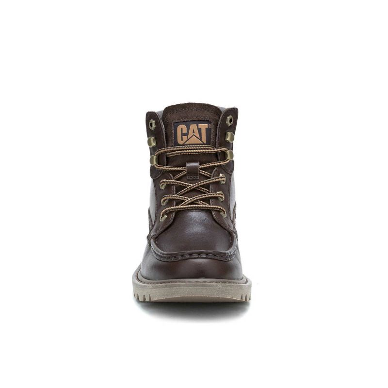 Men Cat Men's Colorado Moc Toe Boot Boots Dark Brown - Image 3