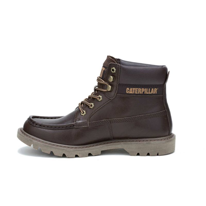 Men Cat Men's Colorado Moc Toe Boot Boots Dark Brown - Image 4