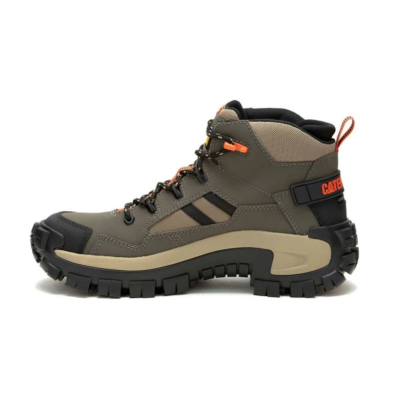 Men Cat Men's Invader Mid Vent Composite Toe Work Boot Boots Bungee Cord - Image 4