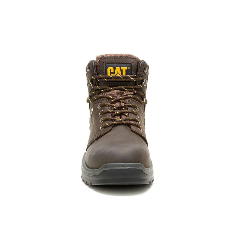 Men Cat Men's Striver Waterproof Steel Toe Work Boot Brown Boots - Image 3