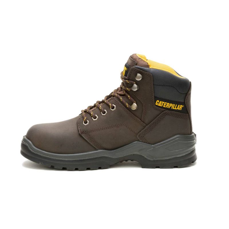 Men Cat Men's Striver Waterproof Steel Toe Work Boot Brown Boots - Image 4