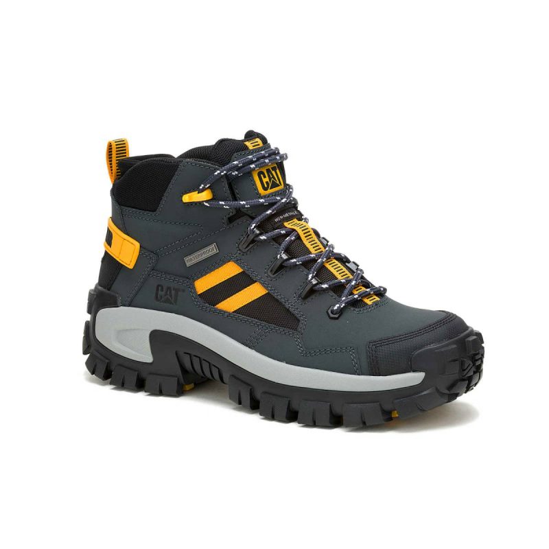 Men Dark Shadows Men's Invader Mid Vent Waterproof Composite Toe Work Boot Boots Cat - Image 2