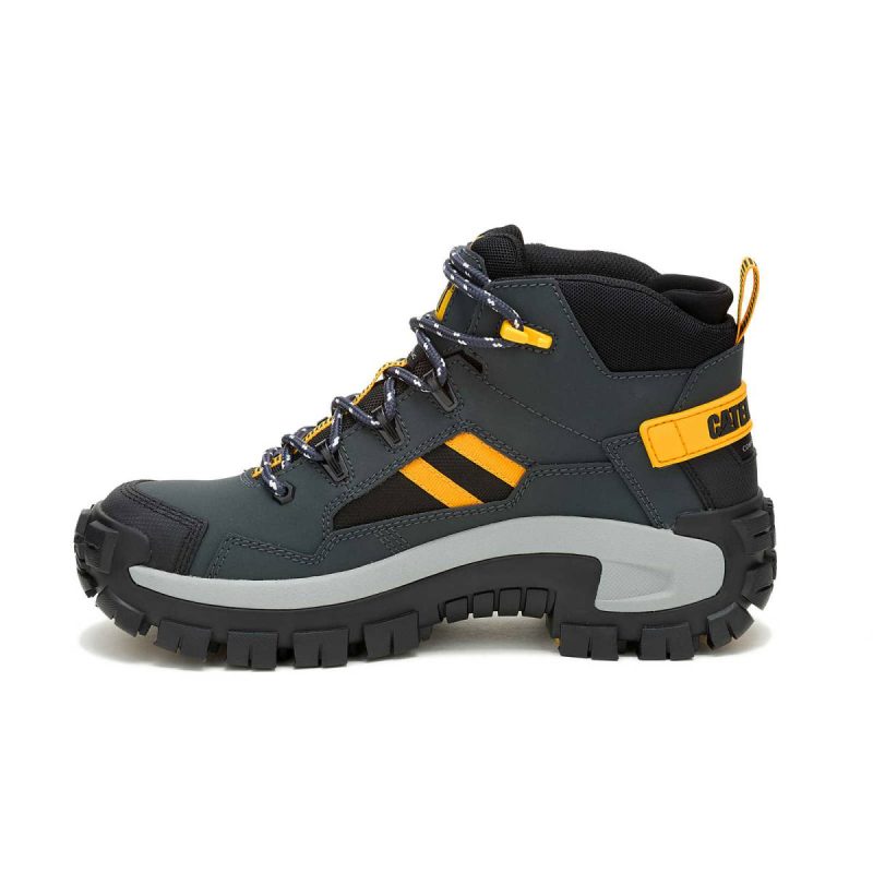 Men Dark Shadows Men's Invader Mid Vent Waterproof Composite Toe Work Boot Boots Cat - Image 4