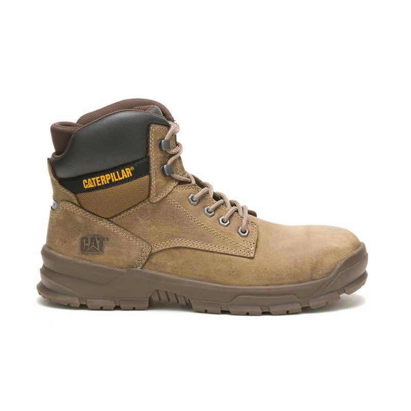 Men Fossil Cat Boots Men's Mobilize Alloy Toe Work Boot