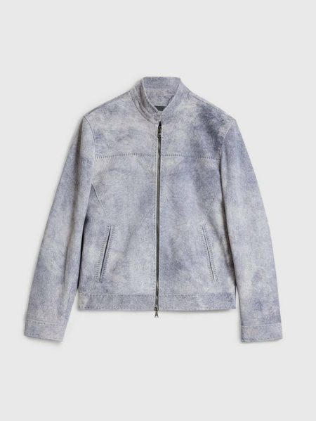 Men Hibiscus John Varvatos Leather Jackets Mason Jacket