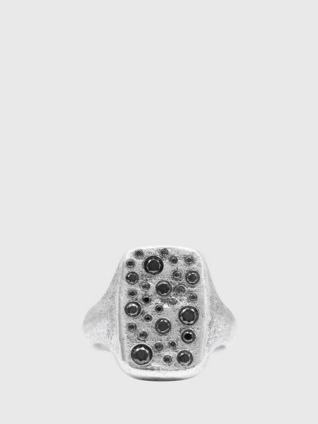 Men Jewelry No Color Feature Ring With Black Diamonds John Varvatos