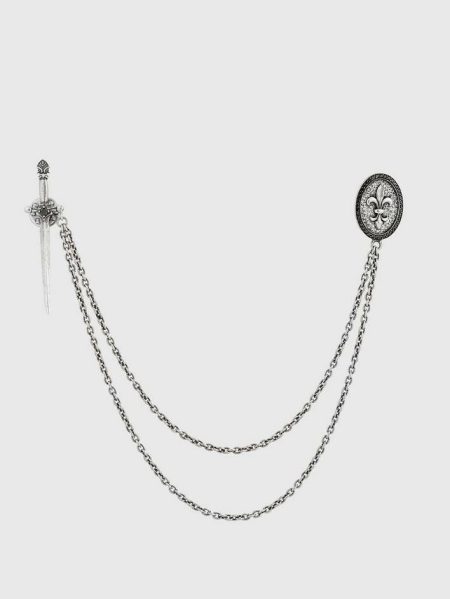 Men John Varvatos Fleur De Lis Brooch No Color Jewelry