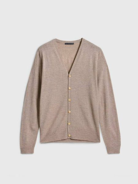 Men John Varvatos Sweaters Nevado Cardigan Med Grey