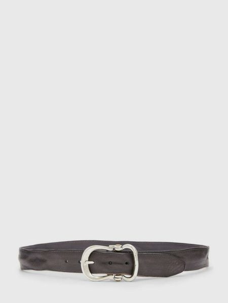 Men Leather Belts Black Fibel Antique Nickle Finish Belt John Varvatos