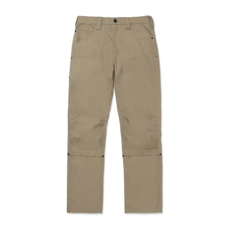 Men Men's Double Front Stretch Canvas Straight Fit Utility Pant Cat Pants Khaki
