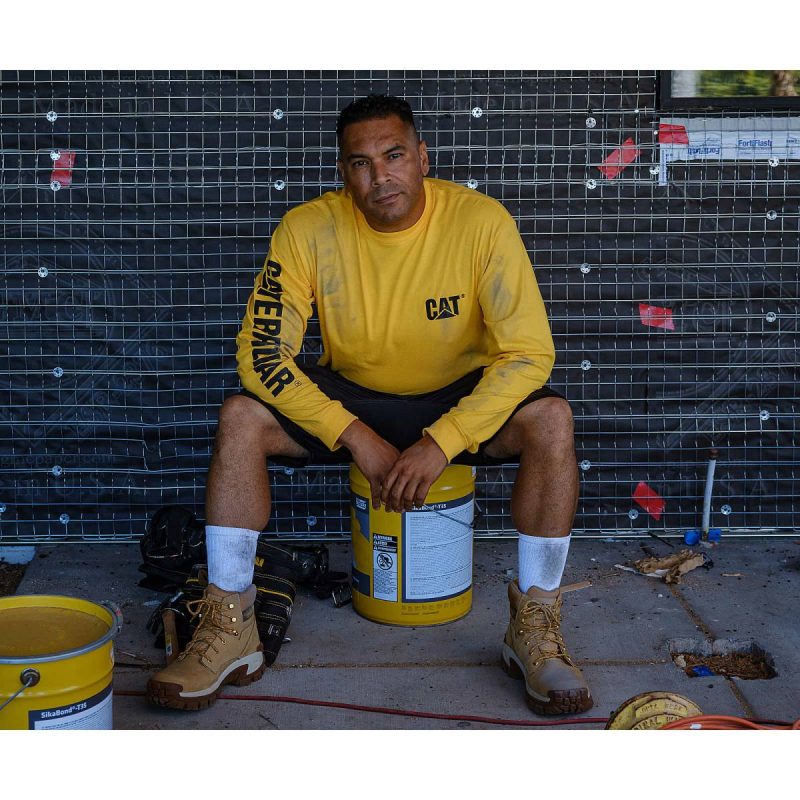 Men Men's Trademark Banner Long Sleeve Tee Tops & Outerwear Yellow Cat - Image 2