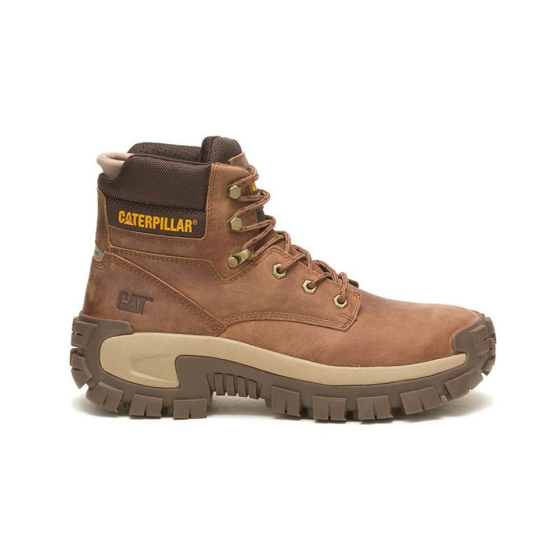 Men Mushroom Boots Men's Invader Hi Steel Toe Work Boot Cat