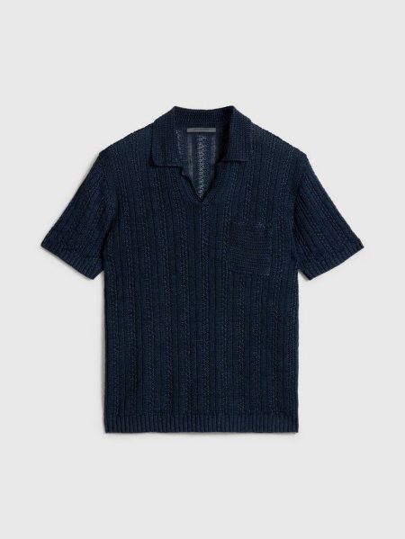 Men Odin Polo John Varvatos Sweaters Moss
