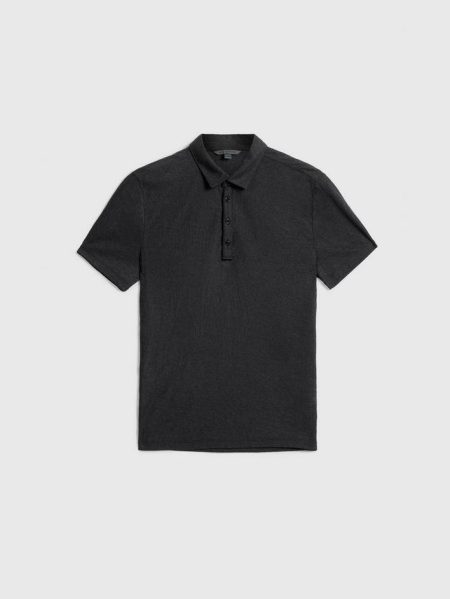 Men Polos John Varvatos Alvaro Polo Black