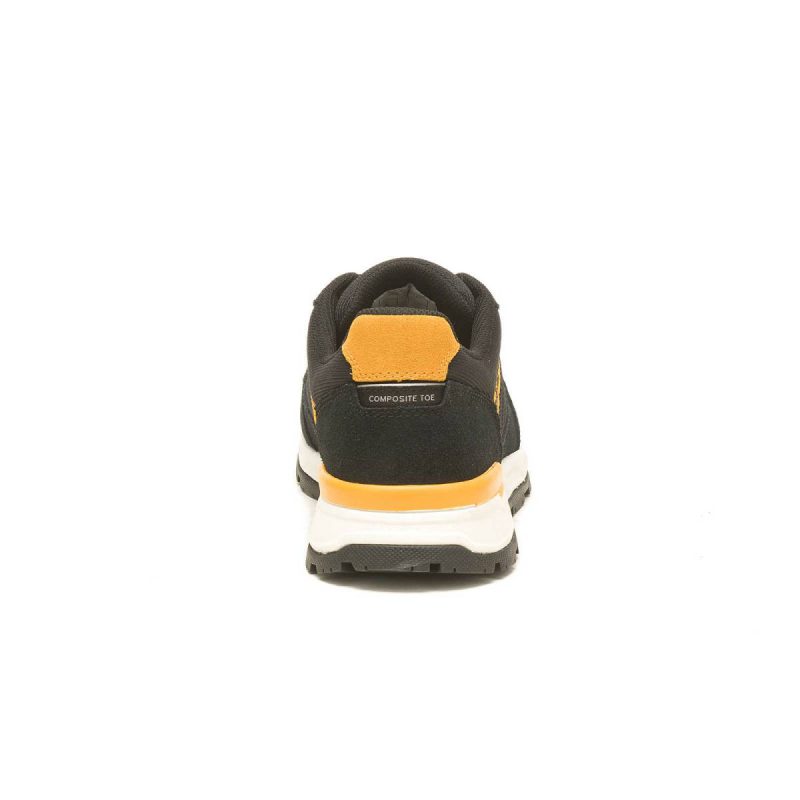 Men Shoes Men's Venward Composite Toe Work Shoe Black/Cat Yellow Cat - Image 5