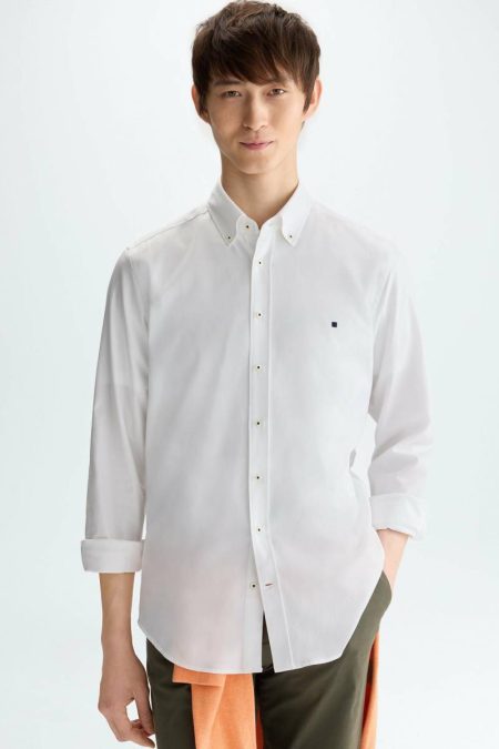 Men Twill Shirt Purificacion Garci Shirts White