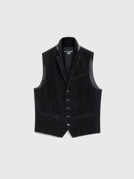 Men Woodward Vest John Varvatos Black Suit Jackets