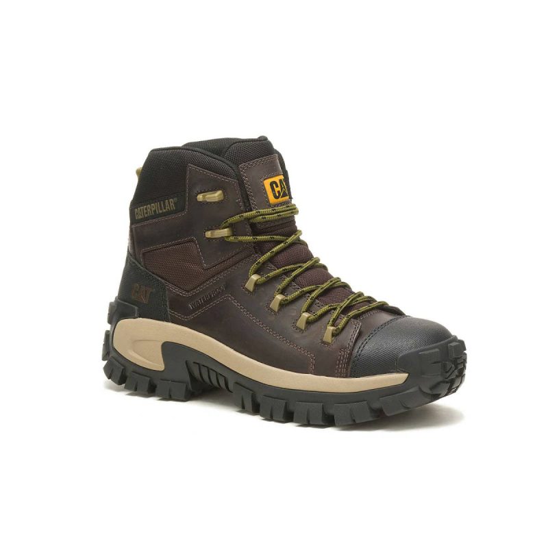 Men's Invader Hiker Waterproof Composite Toe Work Boot Cat Men Coffee Bean Boots - Image 3