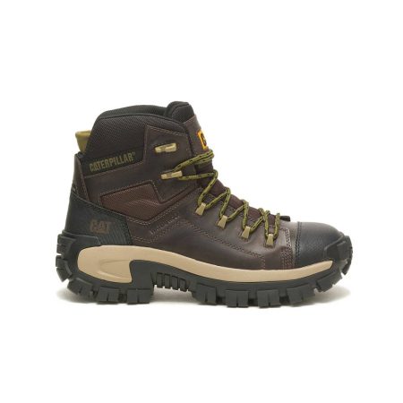 Men's Invader Hiker Waterproof Composite Toe Work Boot Cat Men Coffee Bean Boots