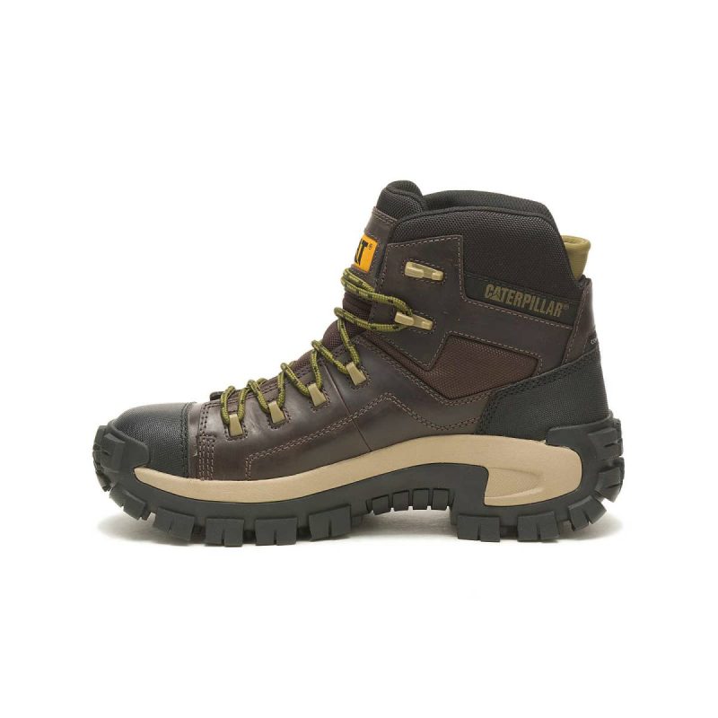 Men's Invader Hiker Waterproof Composite Toe Work Boot Cat Men Coffee Bean Boots - Image 5