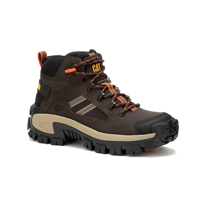 Men's Invader Mid Vent Composite Toe Work Boot Cat Coffee Bean Men Boots - Image 2