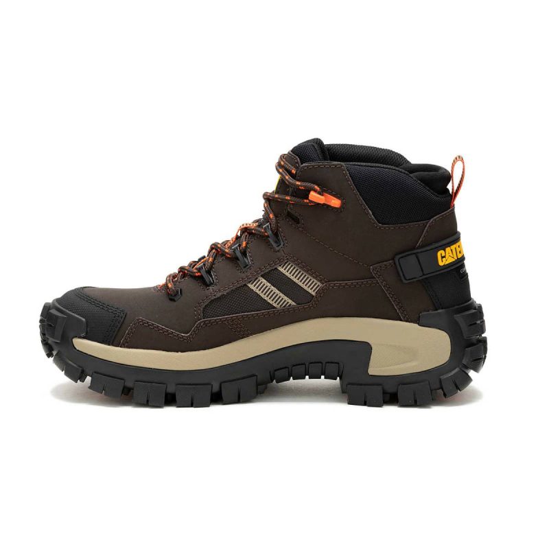 Men's Invader Mid Vent Composite Toe Work Boot Cat Coffee Bean Men Boots - Image 4