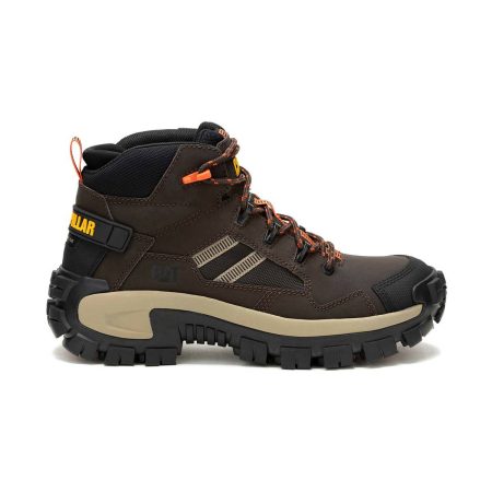 Men's Invader Mid Vent Composite Toe Work Boot Cat Coffee Bean Men Boots