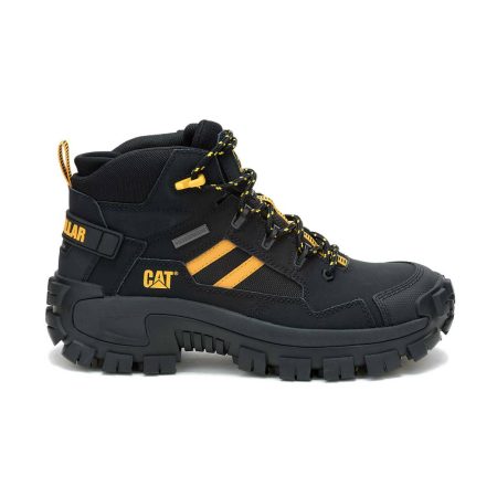 Men's Invader Mid Vent Waterproof Composite Toe Work Boot Black Boots Men Cat