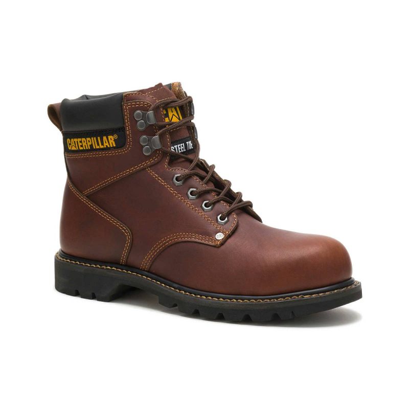 Men's Second Shift Steel Toe Work Boot Cat Boots Men Tan - Image 3
