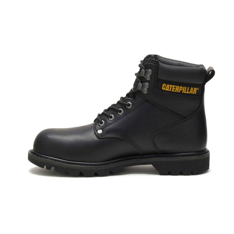 Men's Second Shift Steel Toe Work Boot Cat Men Black Boots - Image 4