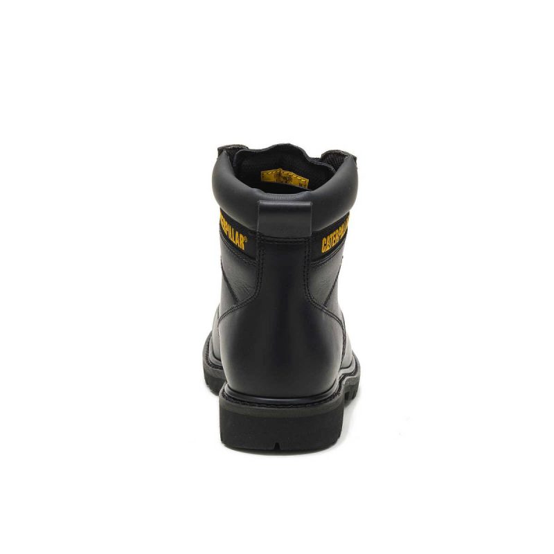 Men's Second Shift Steel Toe Work Boot Cat Men Black Boots - Image 5