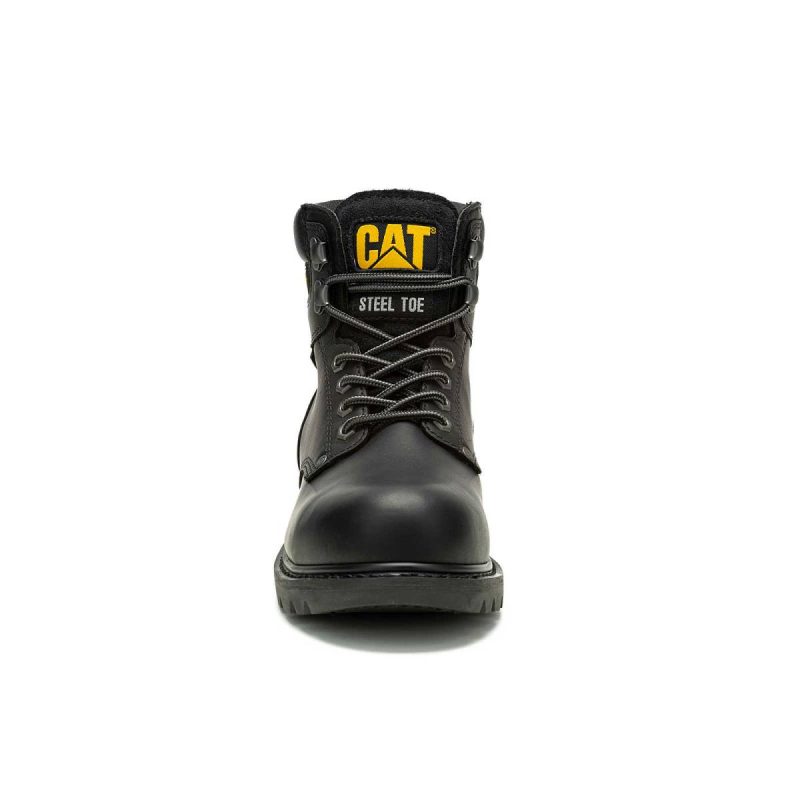 Men's Second Shift Waterproof Steel Toe Work Boot Cat Black Men Boots - Image 4