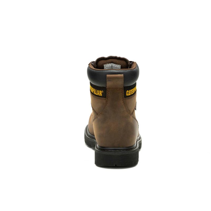 Men's Second Shift Waterproof Steel Toe Work Boot Dark Brown Cat Boots Men - Image 5