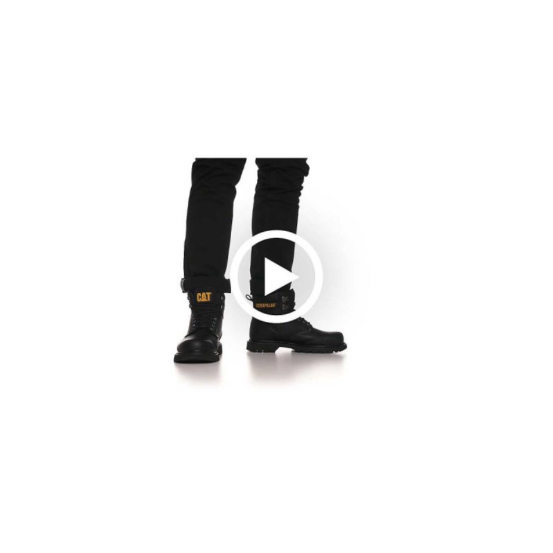 Men's Second Shift Work Boot Black Cat Boots Men - Image 2