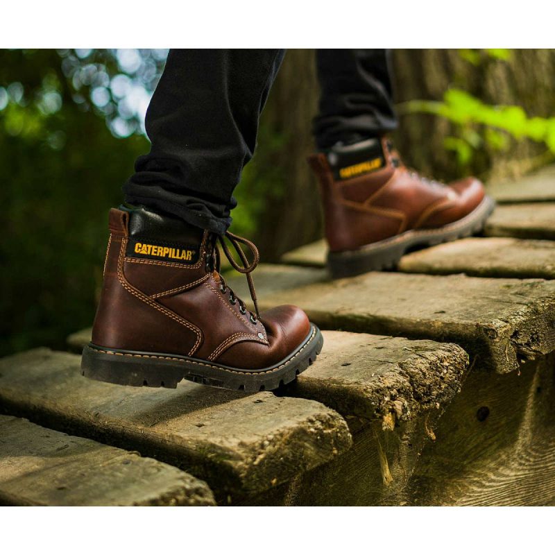 Men's Second Shift Work Boot Boots Cat Tan Men - Image 2