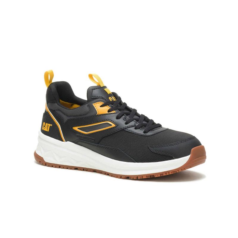 Men's Streamline Runner Carbon Composite Toe Work Shoe Cat Men Shoes Black/Cat Yellow - Image 3
