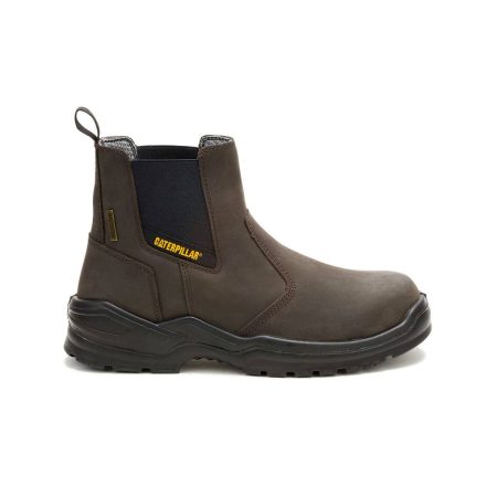 Men's Striver Chelsea Waterproof Steel Toe Work Boot Boots Brown Men Cat