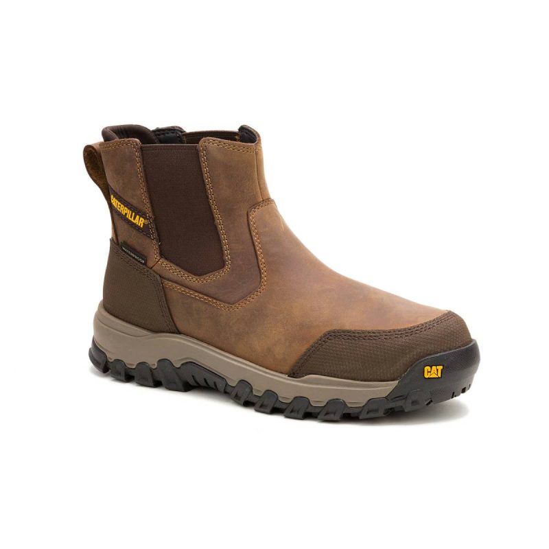 Men's Threshold Rebound Chelsea Waterproof Steel Toe Work Boot Cat Bison Men Boots - Image 2