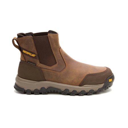 Men's Threshold Rebound Chelsea Waterproof Steel Toe Work Boot Cat Bison Men Boots